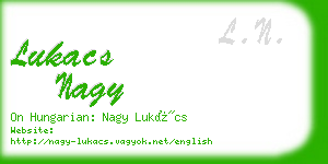 lukacs nagy business card